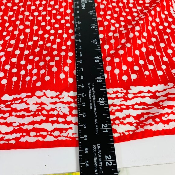 Scarves By Nasharr Head Neck Scarf VTG 60s Red White Polka Dot Square Career - Picture 9 of 9
